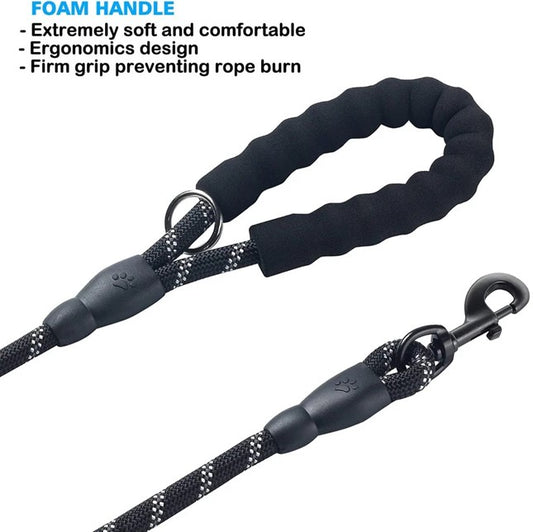 Reflective Foam Handle Dog Lead